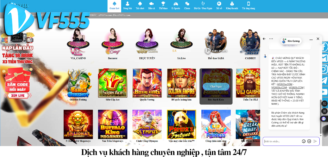Hỗ trợ khách hàng VF555